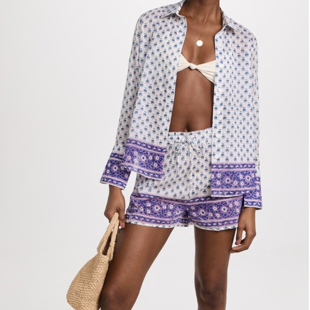 Bell Button Down Shirt & Short Set